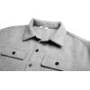 imageCOOFANDY Mens Flannel Jacket Long Sleeve Plaid Shirt Jackets Button Down Fleece Shacket Casual Fall Soft OutwearPure Grey
