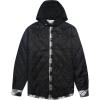 imageCOOFANDY Mens Flannel Shirt Jacket Cotton Quilted Lined Plaid Shirt Long Sleeve Button Down Hoodie JacketsBlack White PlaidBuffalo Check