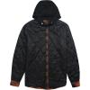imageCOOFANDY Mens Flannel Shirt Jacket Cotton Quilted Lined Plaid Shirt Long Sleeve Button Down Hoodie JacketsNavy Brown Plaid