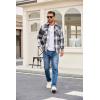 imageCOOFANDY Mens Flannel Shirt Jackets Quilted Lined Plaid Jacket Long Sleeve Button Down Thick Winter Outwear ShacketsBlack Plaid