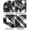 imageCOOFANDY Mens Flannel Shirt Jackets Quilted Lined Plaid Jacket Long Sleeve Button Down Thick Winter Outwear ShacketsBlack Plaid
