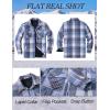 imageCOOFANDY Mens Flannel Shirt Jackets Quilted Lined Plaid Jacket Long Sleeve Button Down Thick Winter Outwear ShacketsBlue