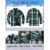 imageCOOFANDY Mens Flannel Shirt Jackets Quilted Lined Plaid Jacket Long Sleeve Button Down Thick Winter Outwear ShacketsGreen