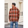 imageCOOFANDY Mens Flannel Shirt Jackets Quilted Lined Plaid Jacket Long Sleeve Button Down Thick Winter Outwear ShacketsOrange