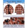imageCOOFANDY Mens Flannel Shirt Jackets Quilted Lined Plaid Jacket Long Sleeve Button Down Thick Winter Outwear ShacketsOrange