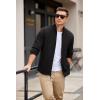 imageCOOFANDY Mens Fleece Jacket Zip Up Lightweight Sweater Jackets Casual Warm with Pockets for Home Office HikingBlack