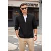 imageCOOFANDY Mens Fleece Jacket Zip Up Lightweight Sweater Jackets Casual Warm with Pockets for Home Office HikingBlack