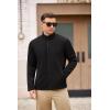 imageCOOFANDY Mens Fleece Jacket Zip Up Lightweight Sweater Jackets Casual Warm with Pockets for Home Office HikingBlack