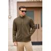 imageCOOFANDY Mens Fleece Jacket Zip Up Lightweight Sweater Jackets Casual Warm with Pockets for Home Office HikingBrown