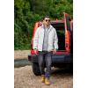 imageCOOFANDY Mens Fleece Jacket Zip Up Lightweight Sweater Jackets Casual Warm with Pockets for Home Office HikingMedium Gray