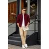 imageCOOFANDY Mens Fleece Jacket Zip Up Lightweight Sweater Jackets Casual Warm with Pockets for Home Office HikingRed