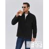imageCOOFANDY Mens Fleece Jackets Full Zip Raglan Long Sleeve Lightweight Casual Outdoor Warm Jacket Coat with PocketsBlack