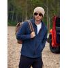 imageCOOFANDY Mens Fleece Jackets Full Zip Raglan Long Sleeve Lightweight Casual Outdoor Warm Jacket Coat with PocketsDark Blue