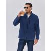 imageCOOFANDY Mens Fleece Jackets Full Zip Raglan Long Sleeve Lightweight Casual Outdoor Warm Jacket Coat with PocketsDark Blue
