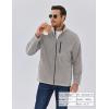 imageCOOFANDY Mens Fleece Jackets Full Zip Raglan Long Sleeve Lightweight Casual Outdoor Warm Jacket Coat with PocketsGrey