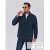 imageCOOFANDY Mens Fleece Jackets Full Zip Raglan Long Sleeve Lightweight Casual Outdoor Warm Jacket Coat with PocketsNavy Blue