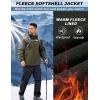 imageCOOFANDY Mens Hooded Softshell Jacket Waterproof Fleece Lined Windbreaker Lightweight Outdoor Hiking JacketArmy Green