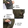 imageCOOFANDY Mens Hooded Softshell Jacket Waterproof Fleece Lined Windbreaker Lightweight Outdoor Hiking JacketArmy Green