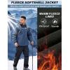 imageCOOFANDY Mens Hooded Softshell Jacket Waterproof Fleece Lined Windbreaker Lightweight Outdoor Hiking JacketBlue