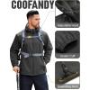 imageCOOFANDY Mens Hooded Softshell Jacket Waterproof Fleece Lined Windbreaker Lightweight Outdoor Hiking JacketDark Grey