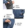 imageCOOFANDY Mens Hooded Softshell Jacket Waterproof Fleece Lined Windbreaker Lightweight Outdoor Hiking JacketLight Blue
