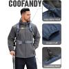 imageCOOFANDY Mens Hooded Softshell Jacket Waterproof Fleece Lined Windbreaker Lightweight Outdoor Hiking JacketLight Grey