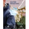 imageCOOFANDY Mens Hooded Softshell Jacket Waterproof Fleece Lined Windbreaker Lightweight Outdoor Hiking JacketNavy