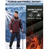 imageCOOFANDY Mens Hooded Softshell Jacket Waterproof Fleece Lined Windbreaker Lightweight Outdoor Hiking JacketWine Red