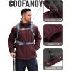 imageCOOFANDY Mens Hooded Softshell Jacket Waterproof Fleece Lined Windbreaker Lightweight Outdoor Hiking JacketWine Red