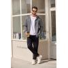 imageCOOFANDY Mens Hooded Sweatshirt Zip Up Casual Knit Hoodies Fashion Drawstring Sweatshirts with PocketsDark Grey