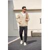 imageCOOFANDY Mens Hooded Sweatshirt Zip Up Casual Knit Hoodies Fashion Drawstring Sweatshirts with PocketsKhaki