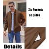 imageCOOFANDY Mens Lightweight Bomber Jackets Casual Spring Fall Windbreaker Jacket Light Zip Up Coat With PocketBrown