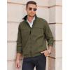 imageCOOFANDY Mens Lightweight Bomber Jackets Stand Collar Windbreaker Softshell Jacket Zip Up Coat for Fall OutdoorArmy Green