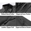 imageCOOFANDY Mens Lightweight Bomber Jackets Stand Collar Windbreaker Softshell Jacket Zip Up Coat for Fall OutdoorDark Gray