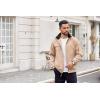 imageCOOFANDY Mens Lightweight Bomber Jackets Stand Collar Windbreaker Softshell Jacket Zip Up Coat for Fall OutdoorKhaki
