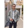 imageCOOFANDY Mens Lightweight Bomber Jackets Stand Collar Windbreaker Softshell Jacket Zip Up Coat for Fall OutdoorLight Gray
