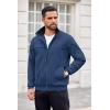 imageCOOFANDY Mens Lightweight Bomber Jackets Stand Collar Windbreaker Softshell Jacket Zip Up Coat for Fall OutdoorNavy Blue