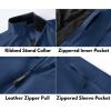 imageCOOFANDY Mens Lightweight Bomber Jackets Stand Collar Windbreaker Softshell Jacket Zip Up Coat for Fall OutdoorNavy Blue