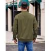 imageCOOFANDY Mens Lightweight Jackets Casual Windbreaker Zip Up Coat Stand Collar Golf Jacket Stylish Fall Work BusinessArmy Green