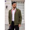 imageCOOFANDY Mens Lightweight Jackets Casual Windbreaker Zip Up Coat Stand Collar Golf Jacket Stylish Fall Work BusinessArmy Green