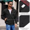 imageCOOFANDY Mens Lightweight Jackets Casual Windbreaker Zip Up Coat Stand Collar Golf Jacket Stylish Fall Work BusinessBlack