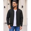 imageCOOFANDY Mens Lightweight Jackets Casual Windbreaker Zip Up Coat Stand Collar Golf Jacket Stylish Fall Work BusinessBlack