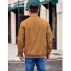 imageCOOFANDY Mens Lightweight Jackets Casual Windbreaker Zip Up Coat Stand Collar Golf Jacket Stylish Fall Work BusinessBrown
