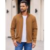 imageCOOFANDY Mens Lightweight Jackets Casual Windbreaker Zip Up Coat Stand Collar Golf Jacket Stylish Fall Work BusinessBrown