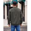 imageCOOFANDY Mens Lightweight Jackets Casual Windbreaker Zip Up Coat Stand Collar Golf Jacket Stylish Fall Work BusinessDark Grey