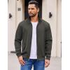 imageCOOFANDY Mens Lightweight Jackets Casual Windbreaker Zip Up Coat Stand Collar Golf Jacket Stylish Fall Work BusinessDark Grey