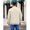 imageCOOFANDY Mens Lightweight Jackets Casual Windbreaker Zip Up Coat Stand Collar Golf Jacket Stylish Fall Work BusinessLight Grey