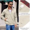 imageCOOFANDY Mens Lightweight Jackets Casual Windbreaker Zip Up Coat Stand Collar Golf Jacket Stylish Fall Work BusinessLight Grey