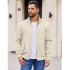 imageCOOFANDY Mens Lightweight Jackets Casual Windbreaker Zip Up Coat Stand Collar Golf Jacket Stylish Fall Work BusinessLight Grey