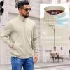 imageCOOFANDY Mens Lightweight Jackets Casual Windbreaker Zip Up Coat Stand Collar Golf Jacket Stylish Fall Work BusinessLight Grey